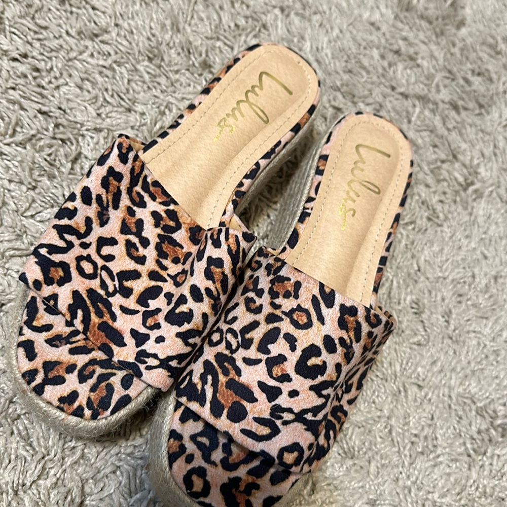 Lulus Cheetah Wedge Sandal